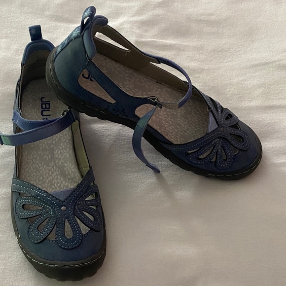 JBU Women's Navy Blue Cut-Out Flats - Picture 1 of 4